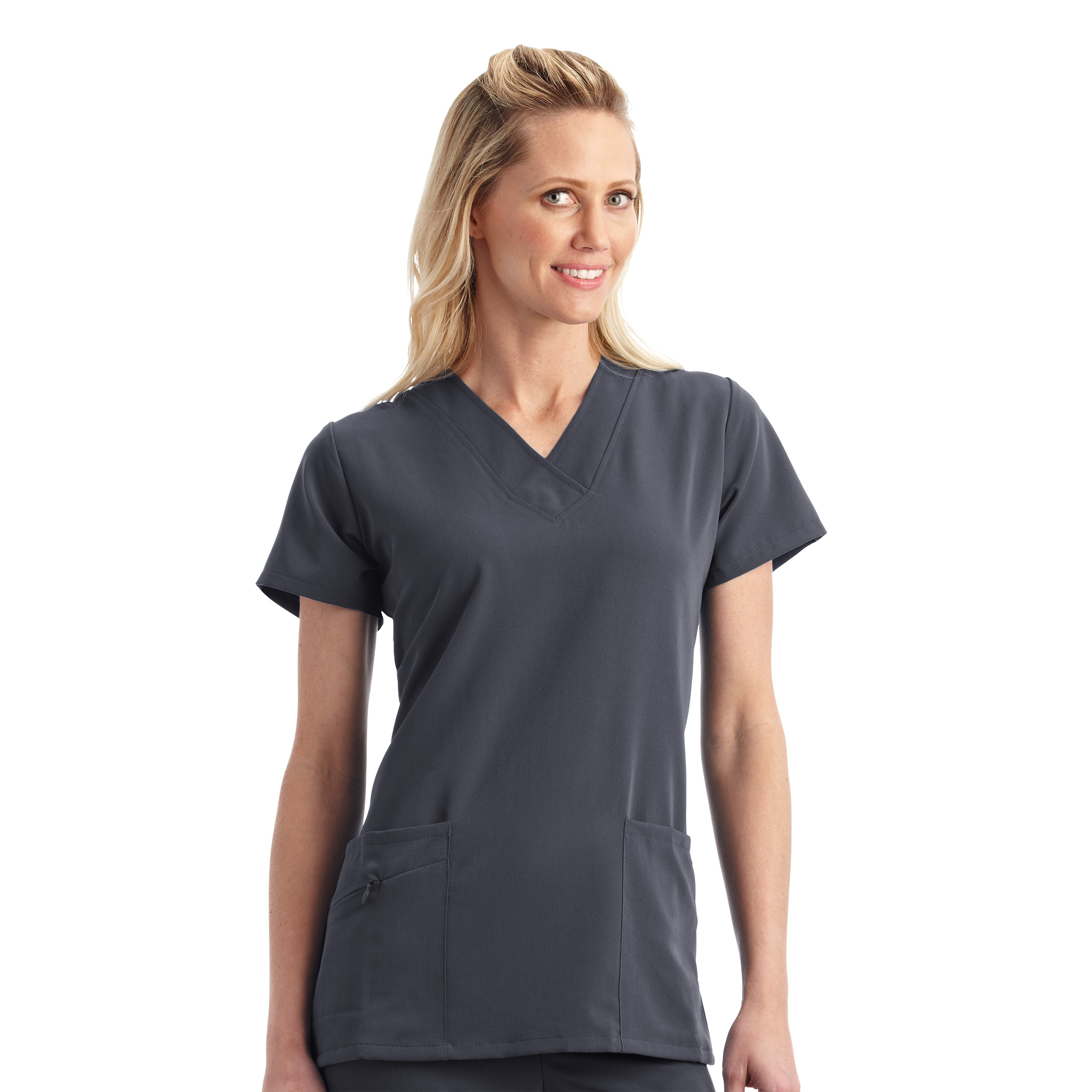 Jockey Ladies The Favorite V-Neck Top, Charcoal, large image number 1